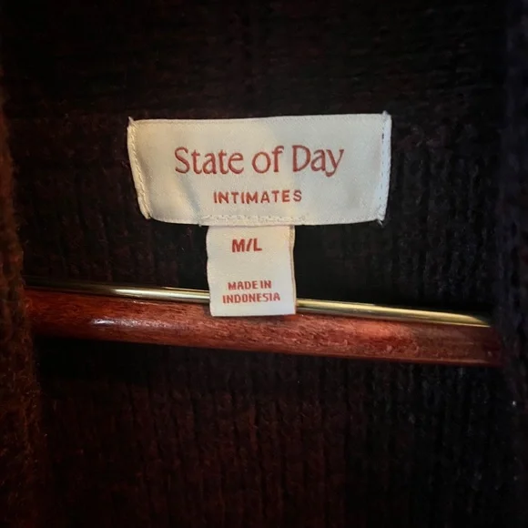 State of Day Plum (Port Heather) Long Knit Cardigan Sweater w/Pockets (M/L) NWT - Picture 6 of 9